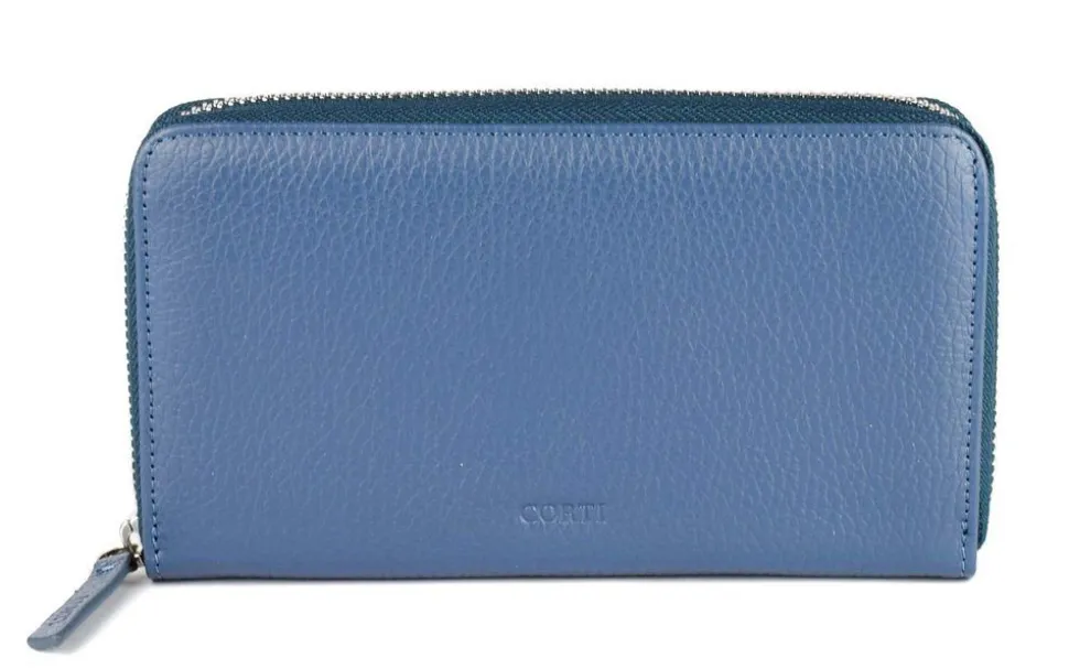 Portafoglio donna con zip Gianfranco Corti Alce 8878 Jeans