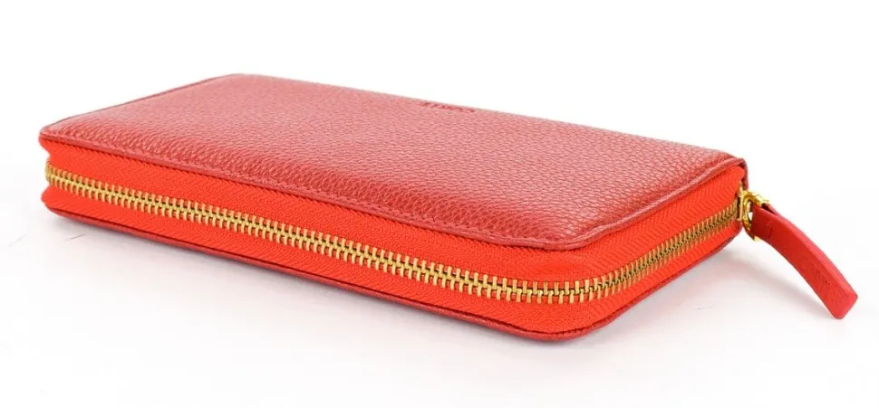 Portafoglio donna con zip Gianfranco Corti Alce 5578 Rosso