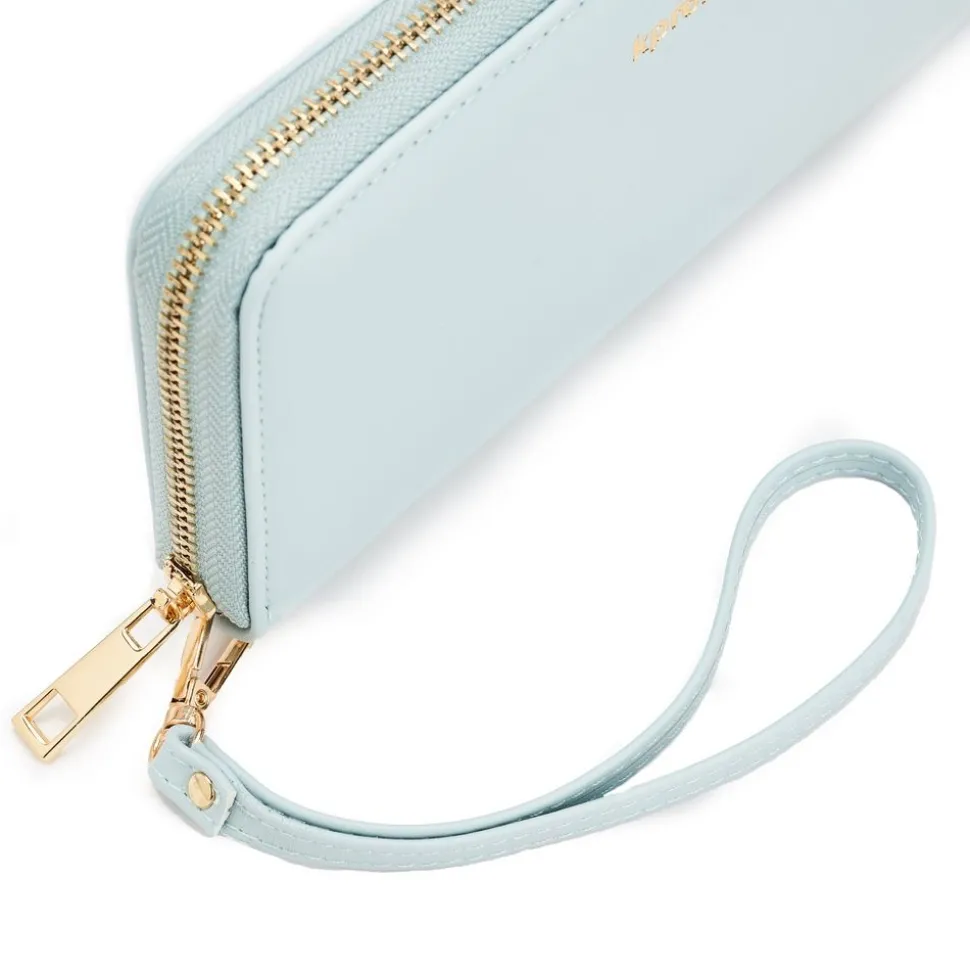 Portafoglio donna con zip Kpital Azzurro