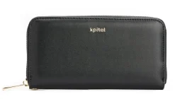 Portafoglio donna con zip Kpital Nero