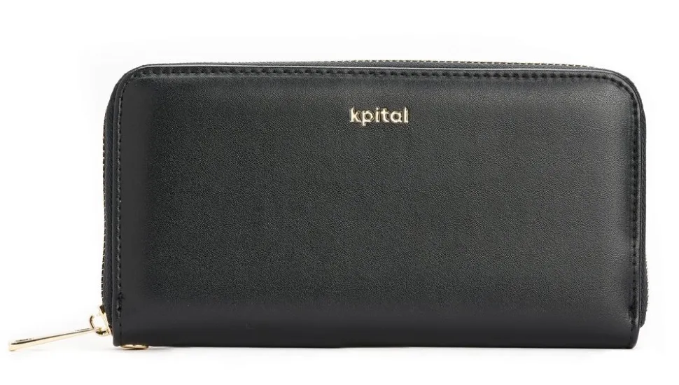 Portafoglio donna con zip Kpital Nero