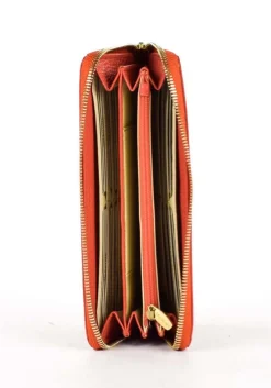 Portafoglio donna con zip Valentina P3 Corallo