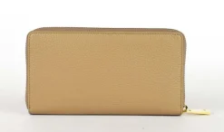 Portafoglio donna con zip Valentina P3 Beige