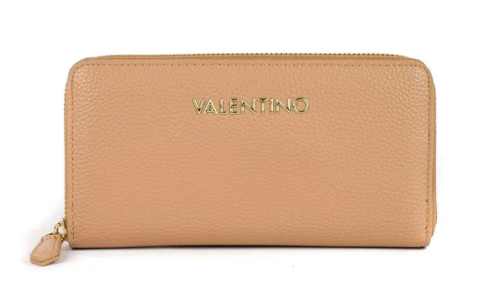 Portafoglio donna con zip Valentino Bags Brixton 155 Beige