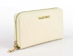Portafoglio donna con zip Valentino Bags Relax 155 Ecru