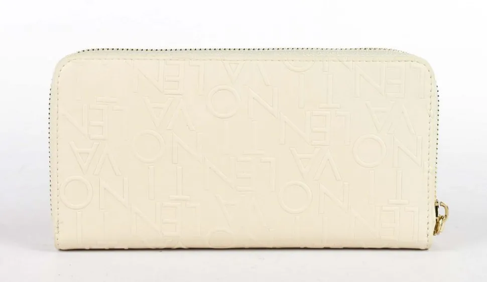 Portafoglio donna con zip Valentino Bags Relax 155 Ecru