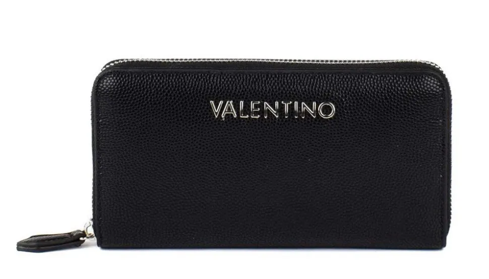 Portafoglio donna con zip Valentino Bags Divina Nero