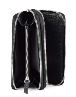 Portafoglio donna due zip Gianfranco Corti Alce 8877 Nero