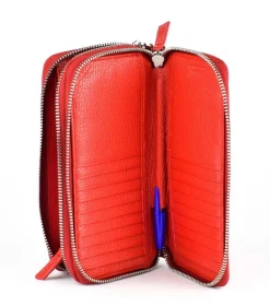 Portafoglio donna due zip Gianfranco Corti Alce 8877 Fragola