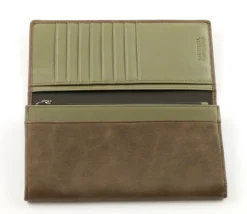 Portafoglio donna in pelle Diesel 24 a Day Verde