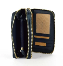 Portafoglio donna 2 zip Valentino Bags Stereo RE Blu