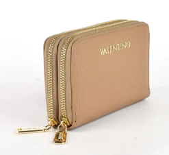 Portafoglio donna 2 zip Valentino Bags Stereo RE Beige