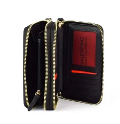 Portafoglio donna 2-zip Valentino Bags Superman Nero