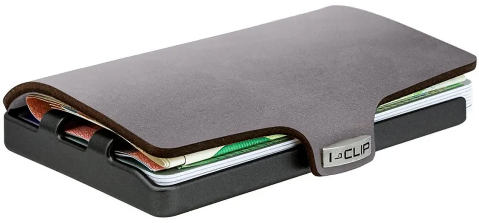 Portafoglio I-Clip Soft Touch Slate/Gunmetal Black