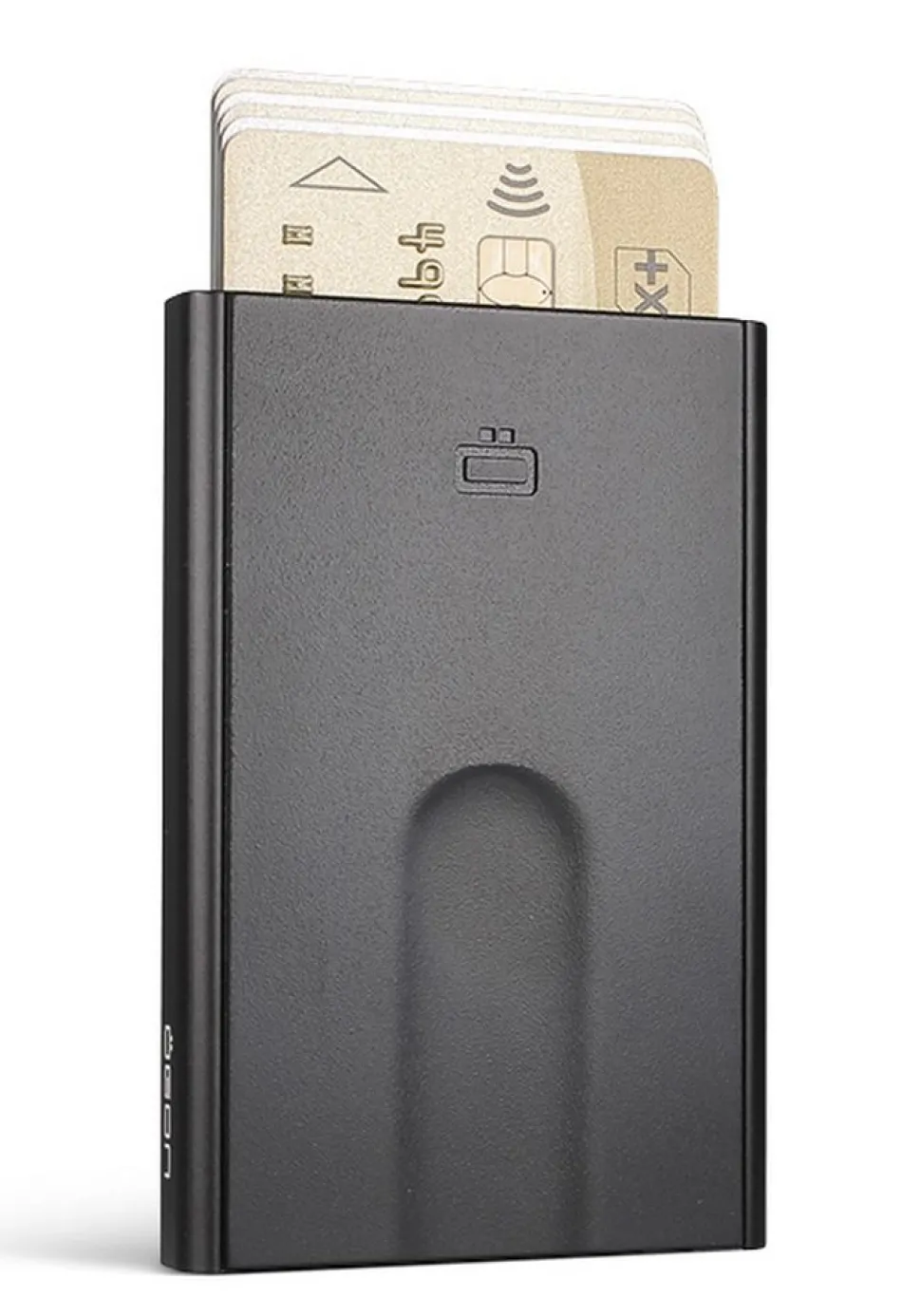 Portafoglio in alluminio Ogon Design Slider Opium Black