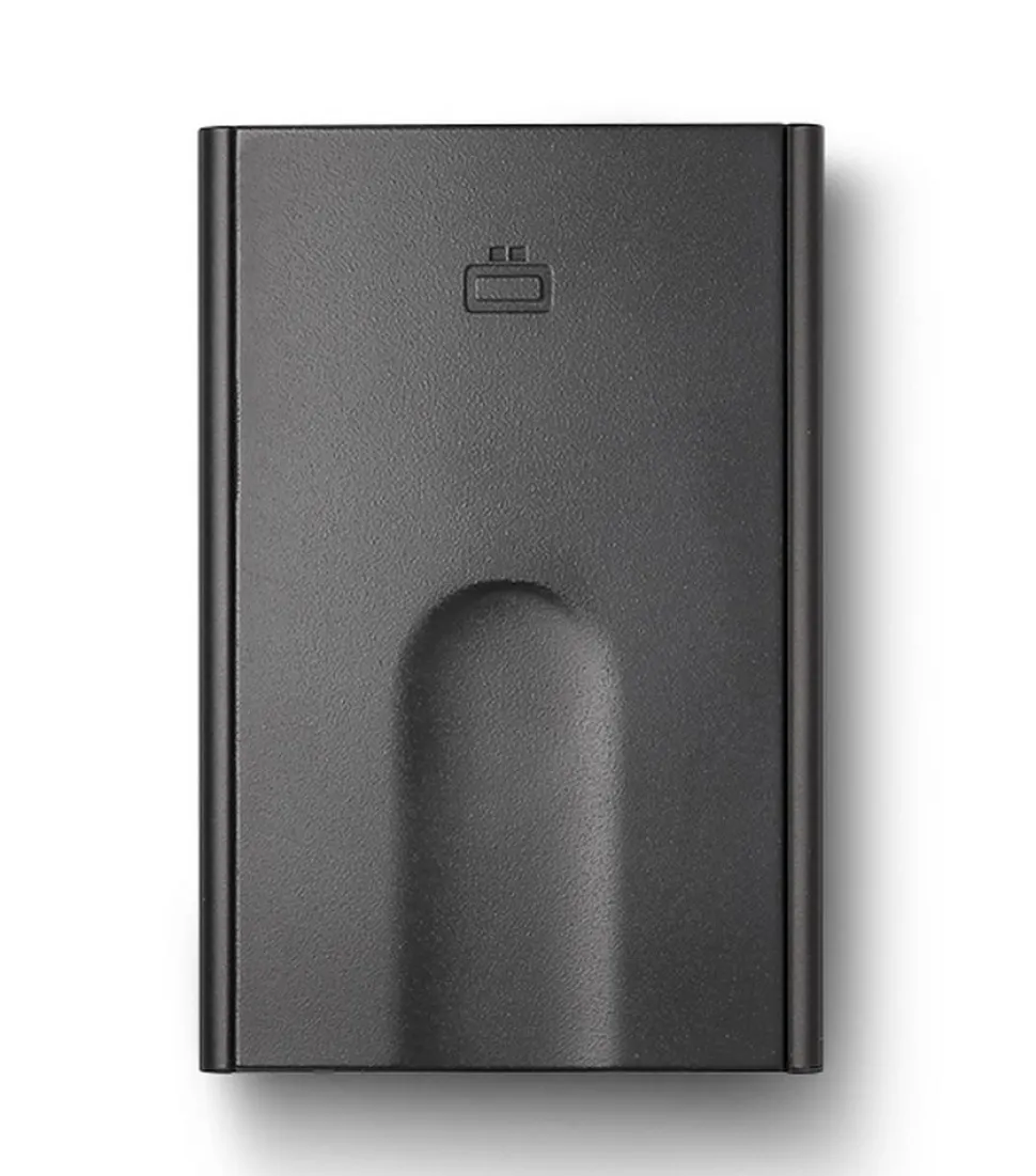 Portafoglio in alluminio Ogon Design Slider Opium Black