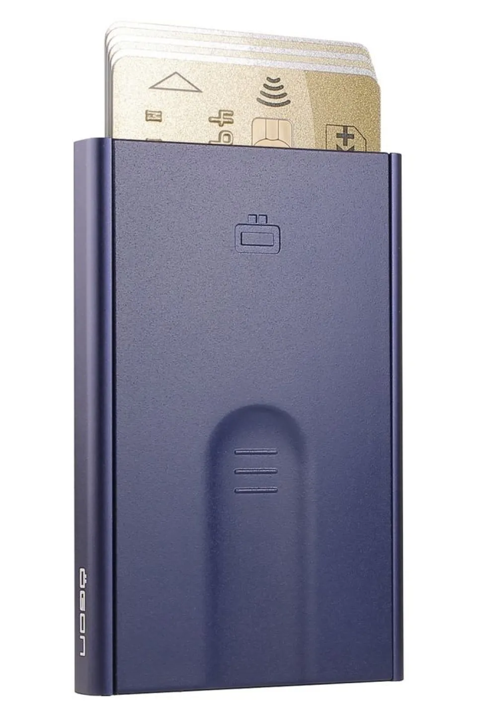Portafoglio in alluminio Ogon Design Slider Navy Blue