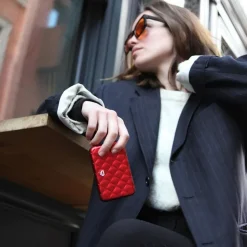 Portafoglio in alluminio Ogon Design Smart Case V2 Quilted Red