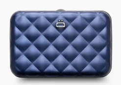 Portafoglio in alluminio Ogon Design Smart Case V2 Quilted Navy Blue