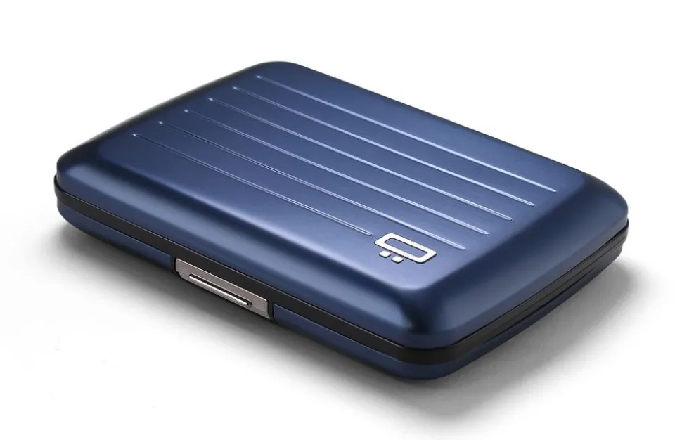 Portafoglio in alluminio Ogon Design Smart Case V2 Navy Blue
