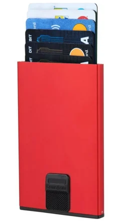 Portafoglio in alluminio Samsonite Alu Fit Rosso