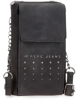 Portafoglio porta smartphone a tracolla Pepe Jeans Holly 77553 Nero