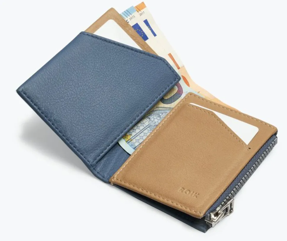 Portafoglio ROIK Zip Coin Blue Capri
