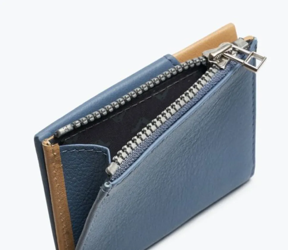 Portafoglio ROIK Zip Coin Blue Capri