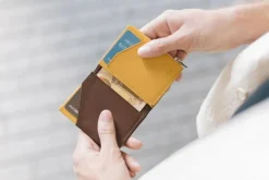 Portafoglio ROIK Zip Coin Brown Mustard