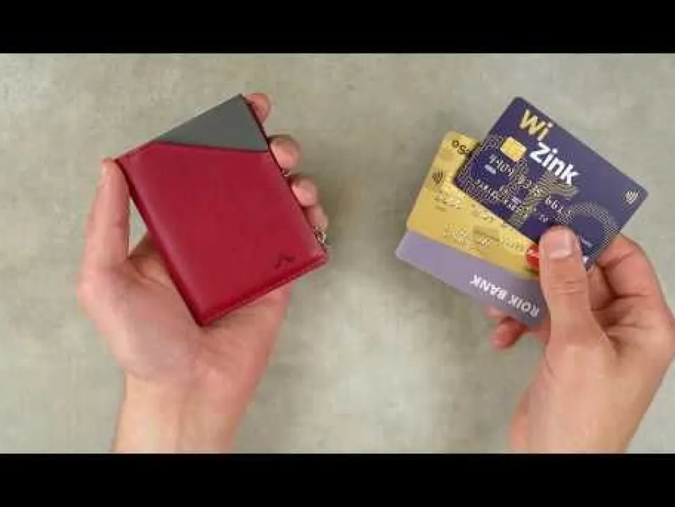 Portafoglio ROIK Zip Coin Burgundy