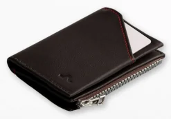Portafoglio ROIK Zip Coin Dark Brown