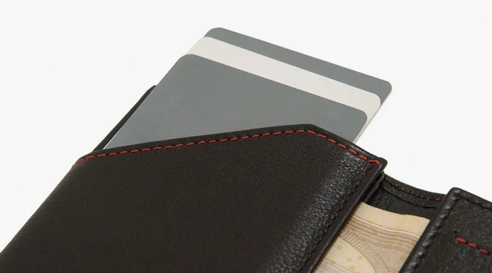 Portafoglio ROIK Zip Coin Dark Brown