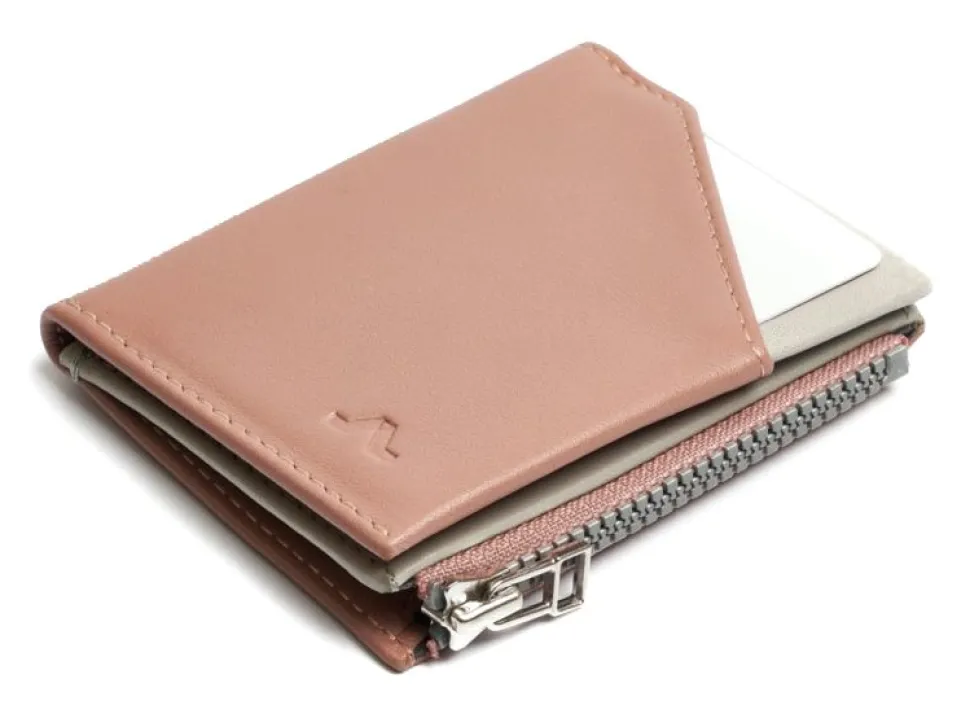 Portafoglio ROIK Zip Coin Rose Quartz