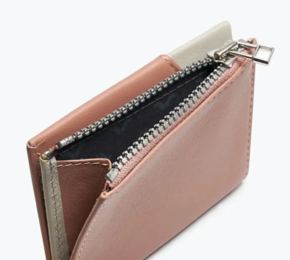 Portafoglio ROIK Zip Coin Rose Quartz