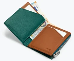 Portafoglio ROIK Zip Coin Smeraldo
