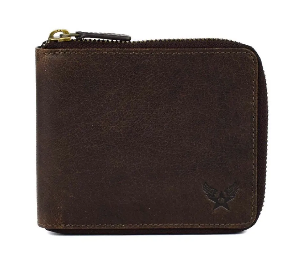 Portafoglio uomo con zip Avirex Durango DRN07 Marrone
