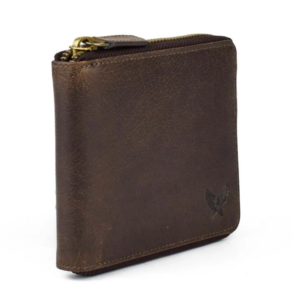 Portafoglio uomo con zip Avirex Durango DRN07 Marrone