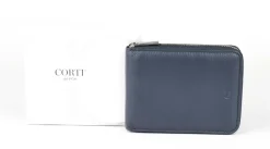 Portafoglio uomo con zip Gianfranco Corti Wild 4412 Navy