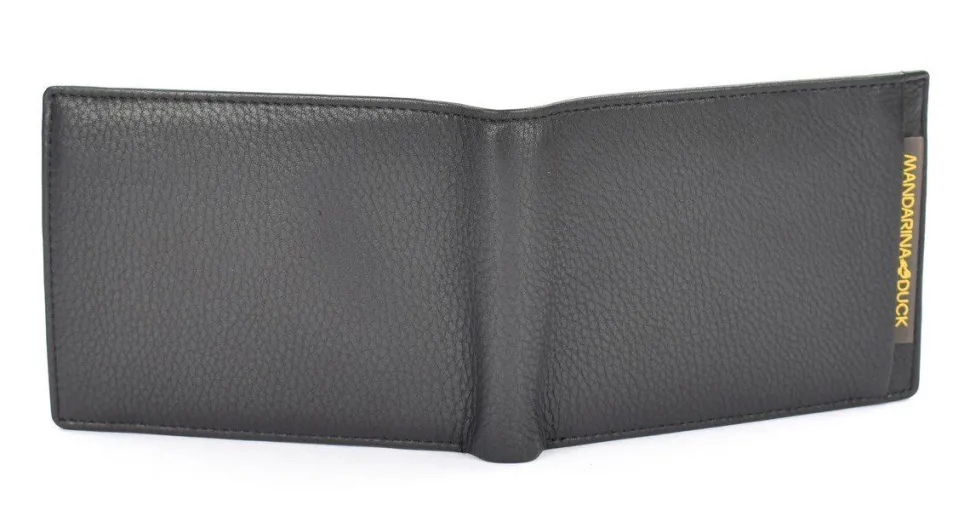 Portafoglio uomo in pelle Mandarina Duck Dual UDP02 Nero