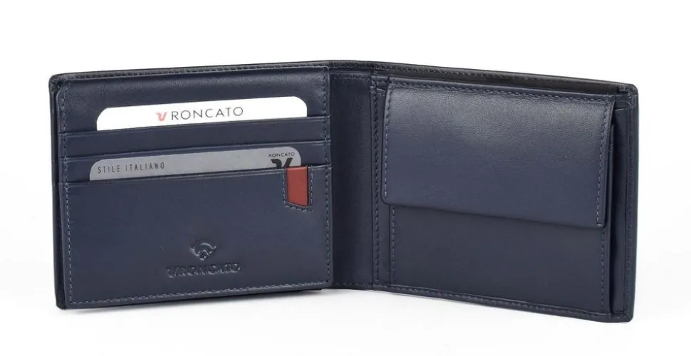 Portafoglio uomo in pelle Roncato Pascal 2900 Blu