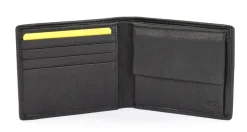 Portafoglio uomo piccolo in pelle Mandarina Duck Dual UDP07 Nero