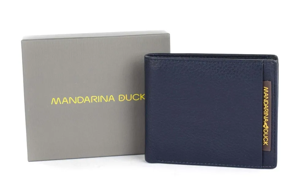 Portafoglio uomo piccolo in pelle Mandarina Duck Dual UDP07 Eclipse