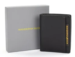 Portafoglio uomo piccolo in pelle Mandarina Duck Dual UDP04 Nero