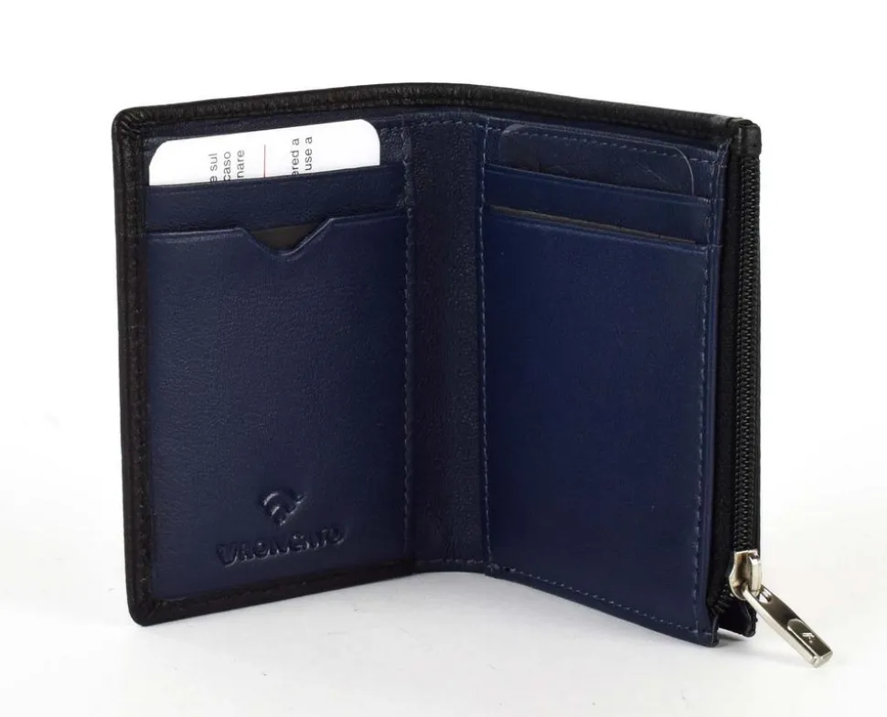 Portafoglio uomo piccolo Roncato Vesuvio 0025 Nero/Navy