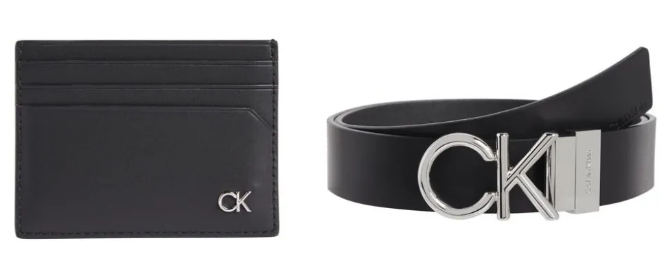 Set regalo Portadocumenti e cintura Calvin Klein Nero
