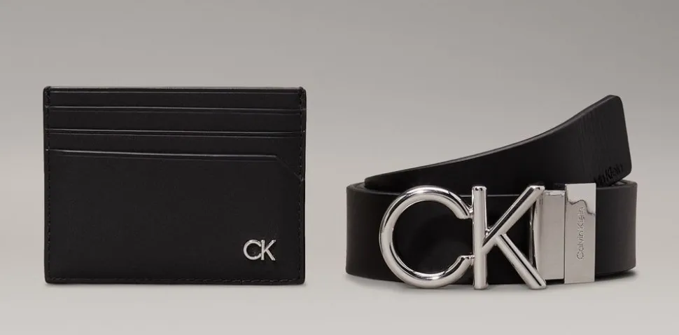 Set regalo Portadocumenti e cintura Calvin Klein Nero