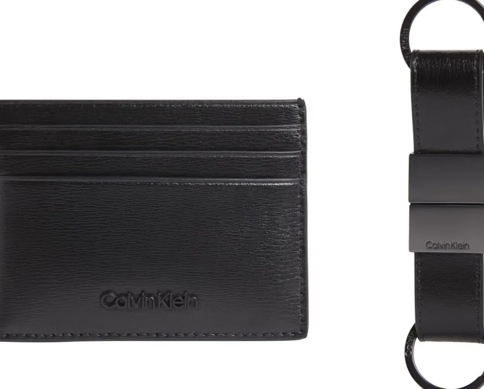 Set regalo Portadocumenti e Portachiavi Calvin Klein Nero
