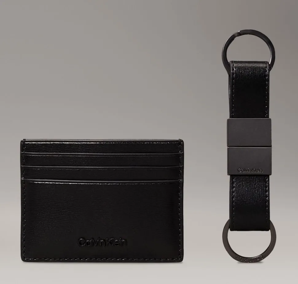 Set regalo Portadocumenti e Portachiavi Calvin Klein Nero