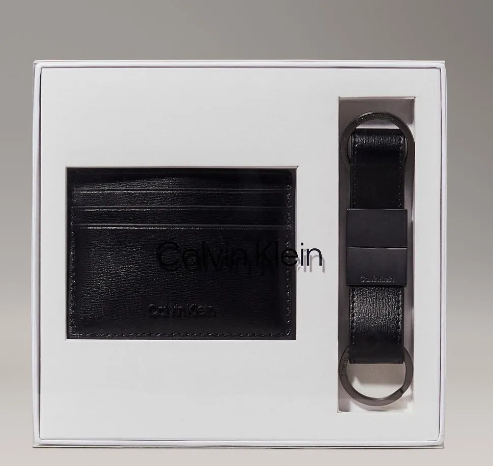 Set regalo Portadocumenti e Portachiavi Calvin Klein Nero
