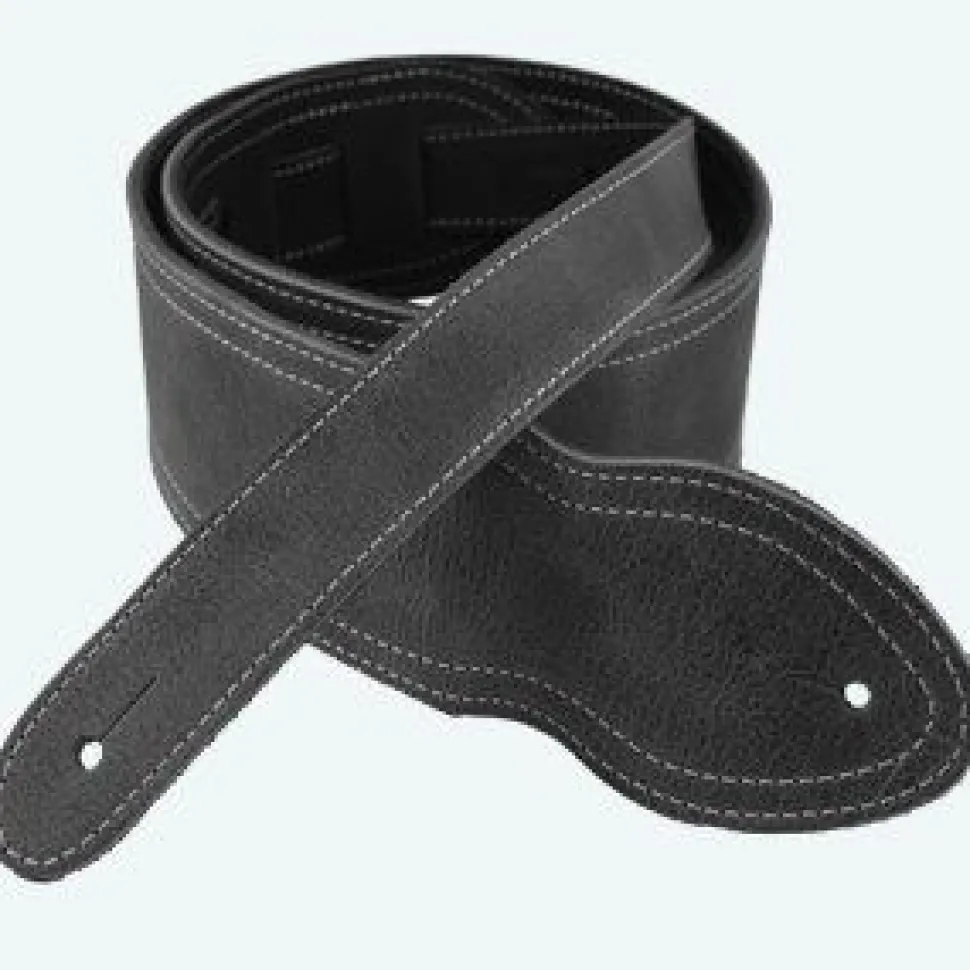 Tracolla per chitarra/basso in pelle Standard line nera